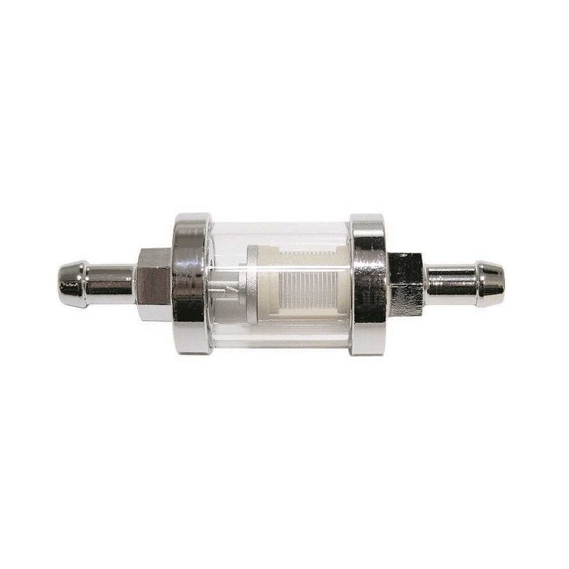 Brændstoffilter krom 8 mm