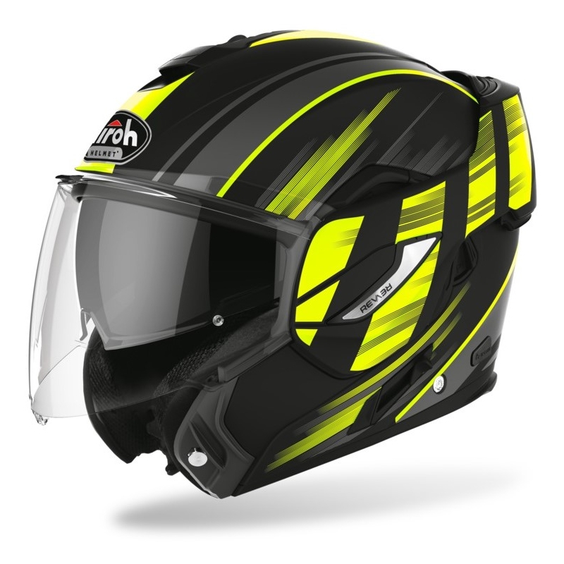 Překlápěcí přilba Airoh REV19 Ikon černo-fluo žlutá