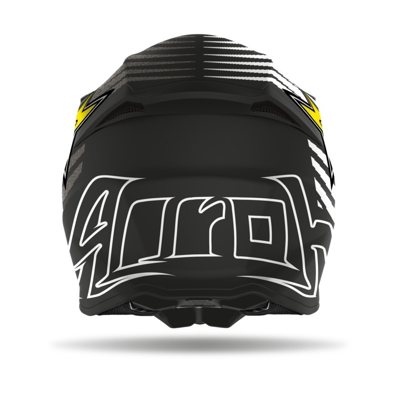 Motokrosová přilba Airoh Twist Rockstar 2021 černo-bílo-žlutá výprodej