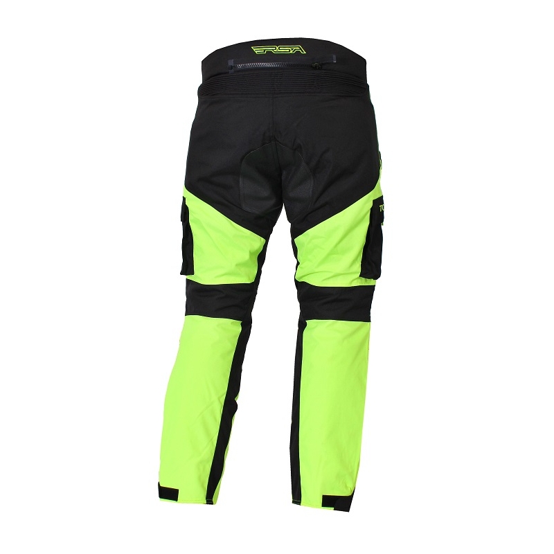 Kalhoty na motorku RSA Tops černo-fluo žluté výprodej