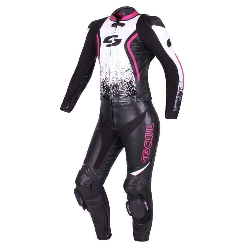 Tschul 586 sort-hvid-pink jumpsuit til kvinder udsalg