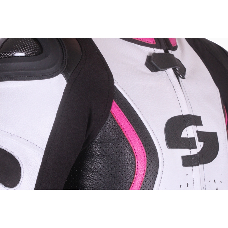 Tschul 586 sort-hvid-pink jumpsuit til kvinder udsalg