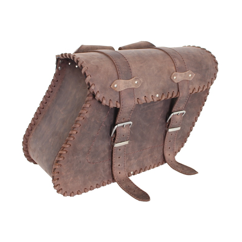 Kožené brašny na motorku Chopper RSA-9A hnědé