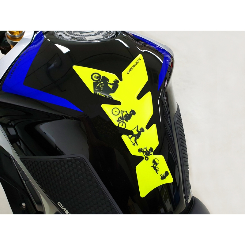 Cover til brændstoftank Print - Moon fluo yellow