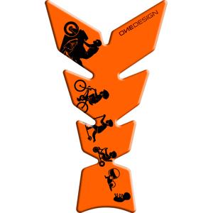 Cover til brændstoftank Print - Moon fluo orange