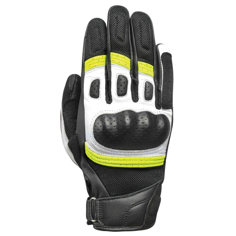 Motorcykelhandsker Oxford RP-6S sort-hvid-fluogul