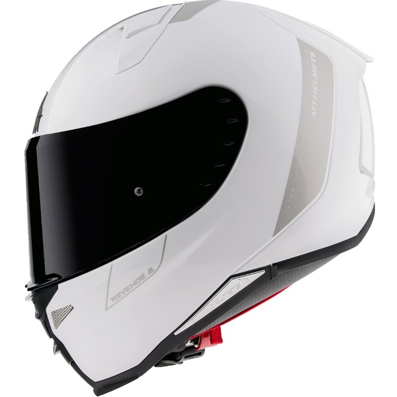 MT Revenge 2 Solid White Gloss Integral motorcykelhjelm udsalg