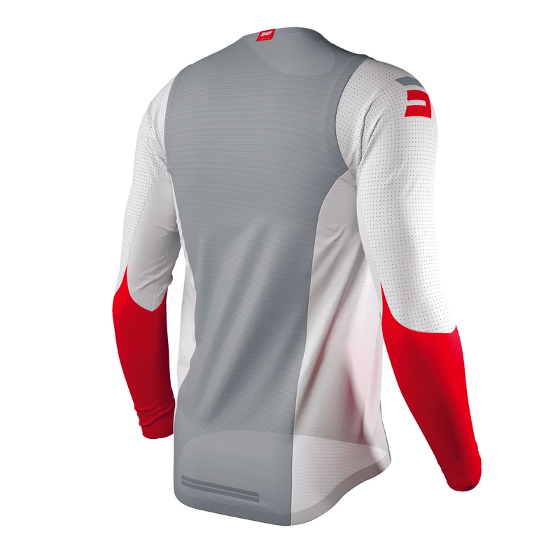 Motocrosstrøje Shot Aerolite Airflow grå-hvid-rød udsalg
