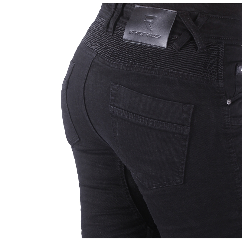 Damejeans Street Racer Stretch II Slim fit CE sort