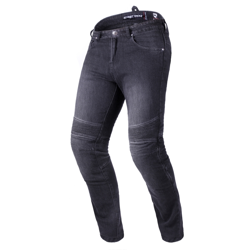 Afskårne motorcykeljeans Street Racer Warior CE Sort udsalg