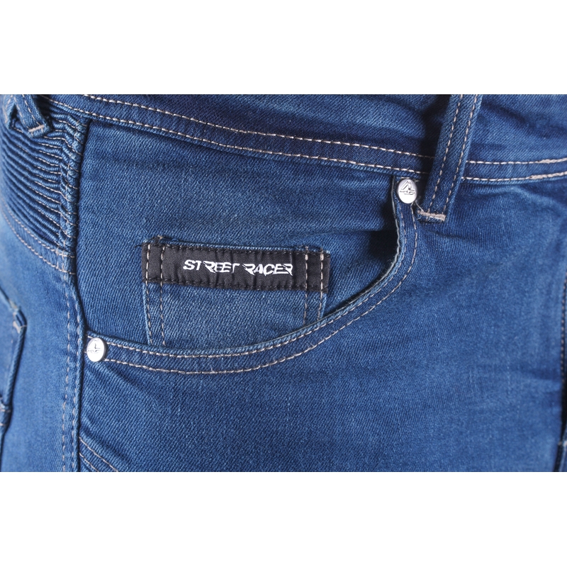 Street Racer Stretch II CE Blue Cropped Motorcycle Jeans