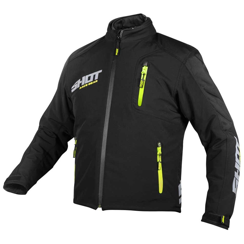 Shot Climatic jakke sort-fluogul udsalg
