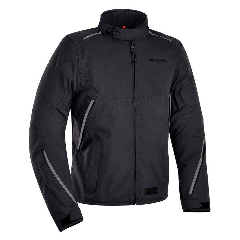 Oxford Advanced Hinterland sort motorcykeljakke udsalg