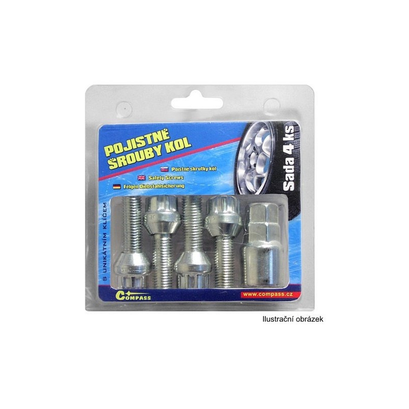 Bezpečnostní šrouby kol M12x1 B