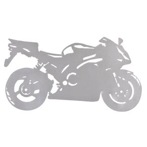 Klistermærke silhuet Sport Bike sølv