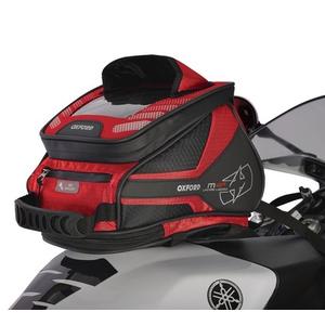 Tanktaske og sadeltaske Oxford M4R Tank 'n' Tailer sort og rød