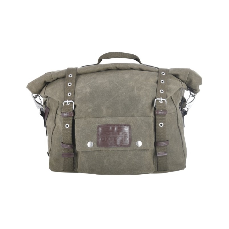 Oxford Heritage khakigrøn 40 liters sidetaske til motorcykel