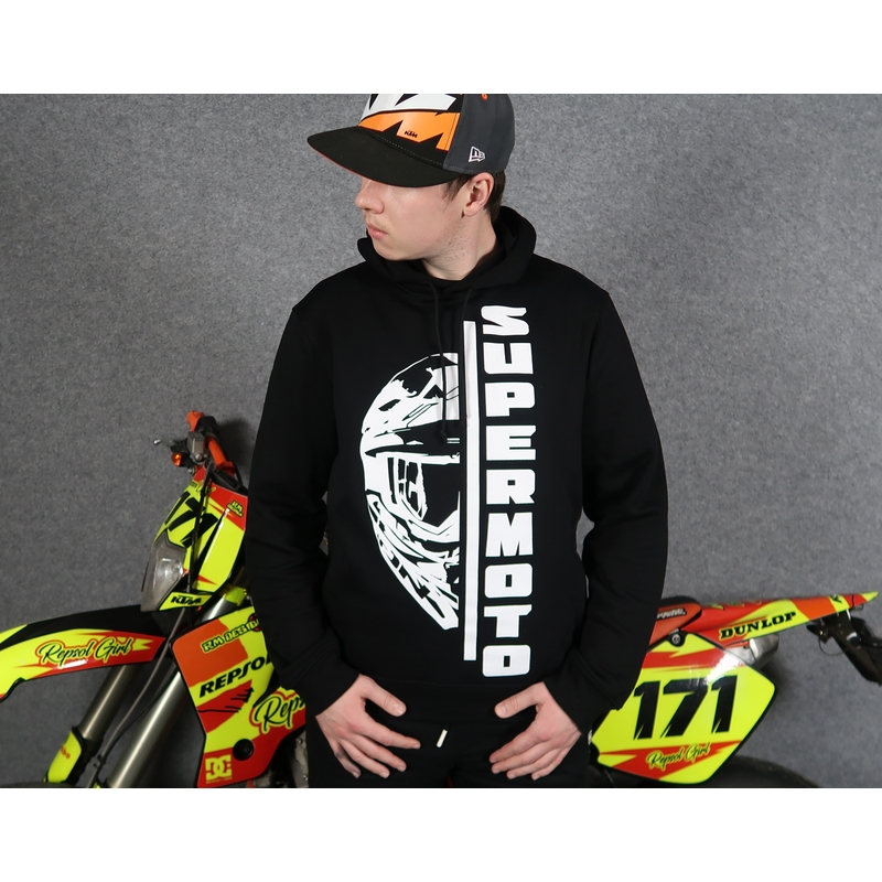 Hættetrøje til mænd SUPERMOTO sort