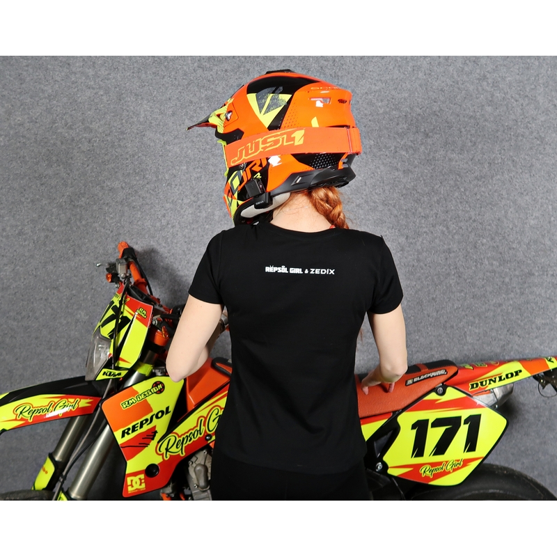T-shirt til kvinder SUPERMOTO sort