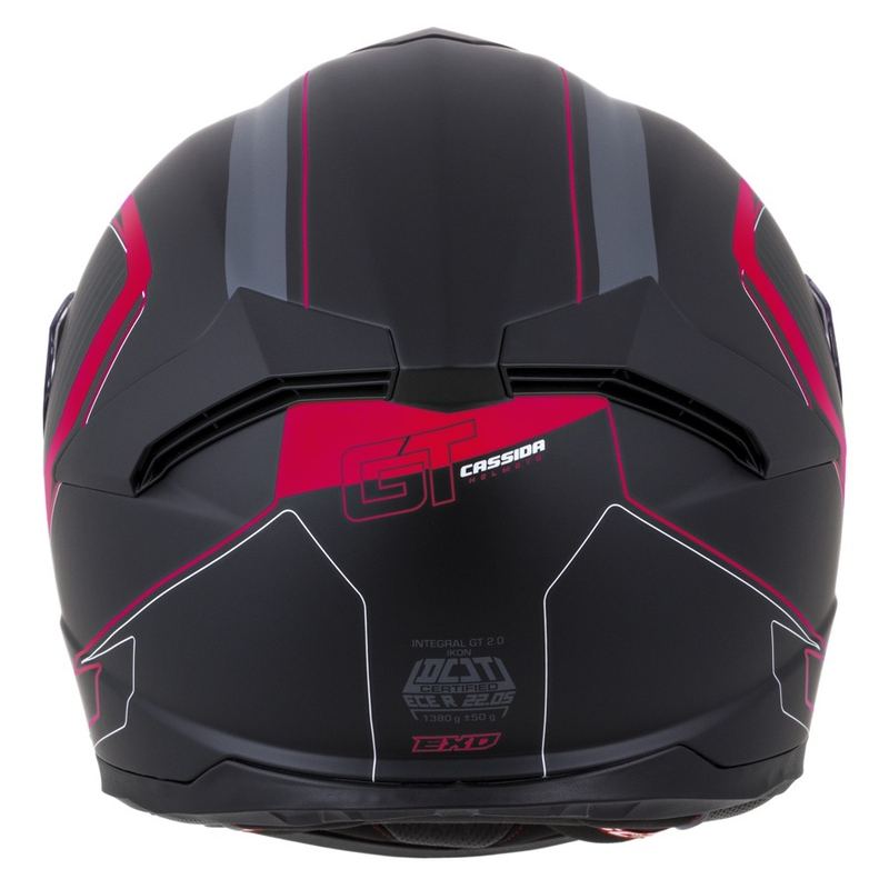 Integrální přilba Cassida Integral GT 2.0 Reptyl černo-šedo-fluo červená
