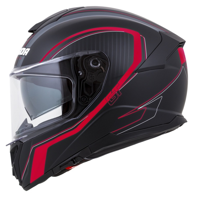 Integrální přilba Cassida Integral GT 2.0 Reptyl černo-šedo-fluo červená