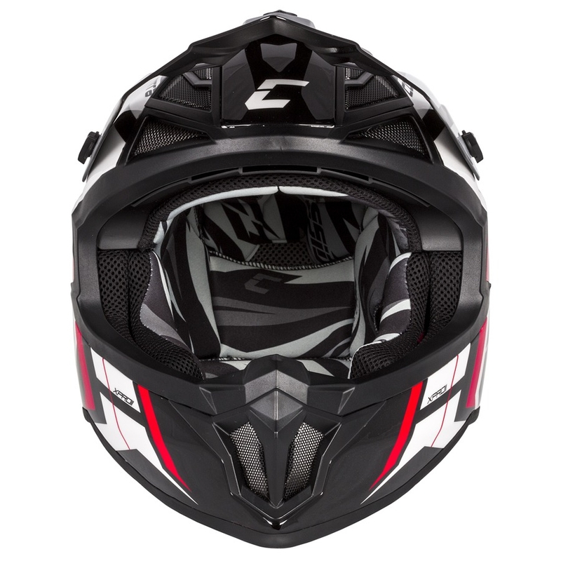 Cassida Cross Pro II Contra motocrosshjelm hvid-rød-sort