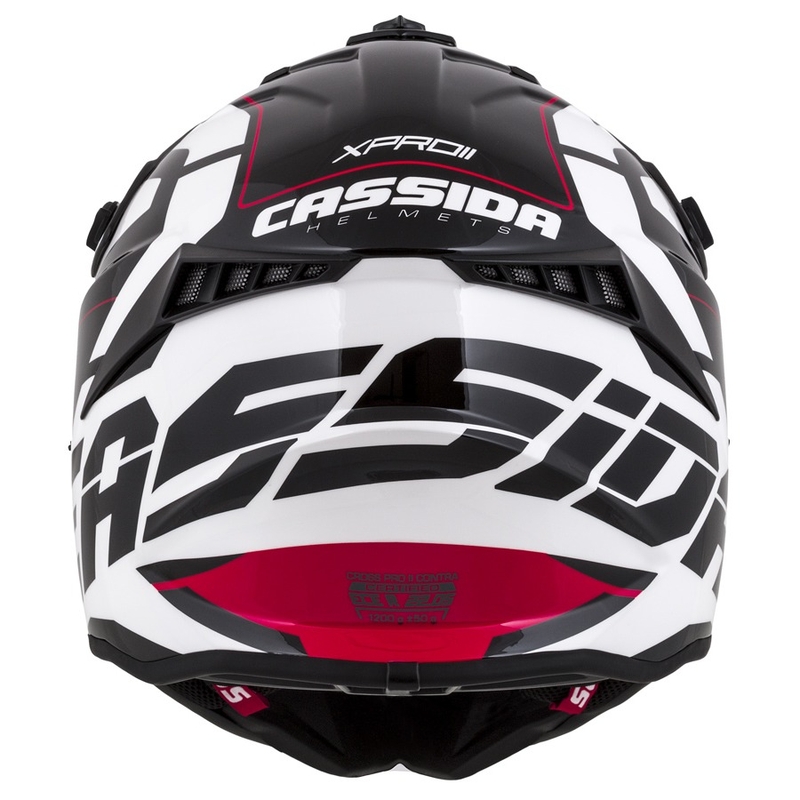 Cassida Cross Pro II Contra motocrosshjelm hvid-rød-sort