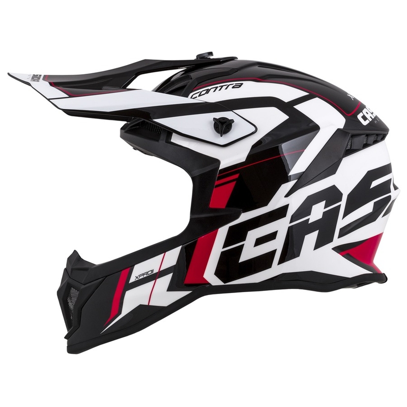 Cassida Cross Pro II Contra motocrosshjelm hvid-rød-sort
