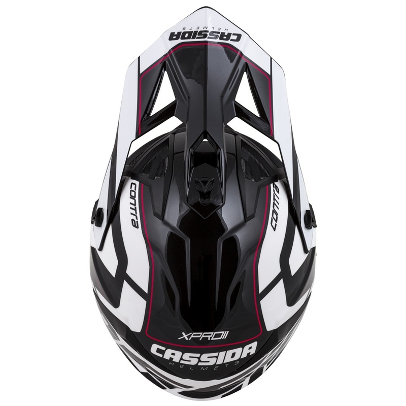 Cassida Cross Pro II Contra motocrosshjelm hvid-rød-sort