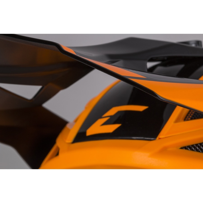 Cassida Cross Pro II Contra Motocross-hjelm orange-sort-grå