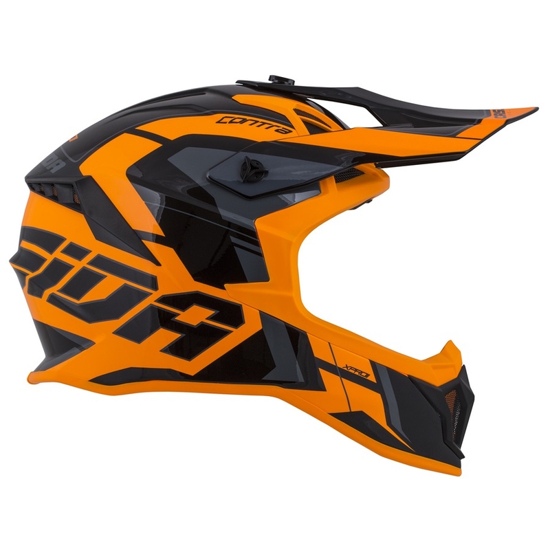 Cassida Cross Pro II Contra Motocross-hjelm orange-sort-grå