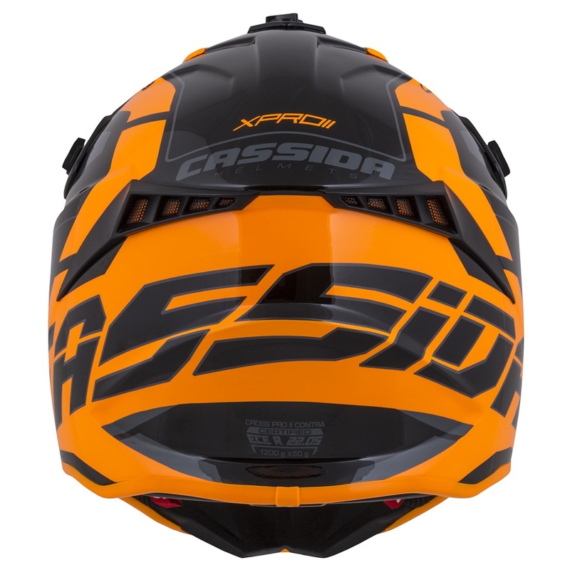 Cassida Cross Pro II Contra Motocross-hjelm orange-sort-grå
