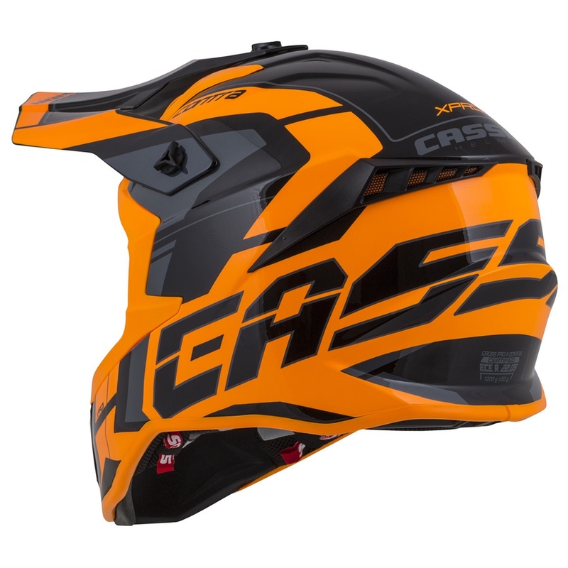 Cassida Cross Pro II Contra Motocross-hjelm orange-sort-grå