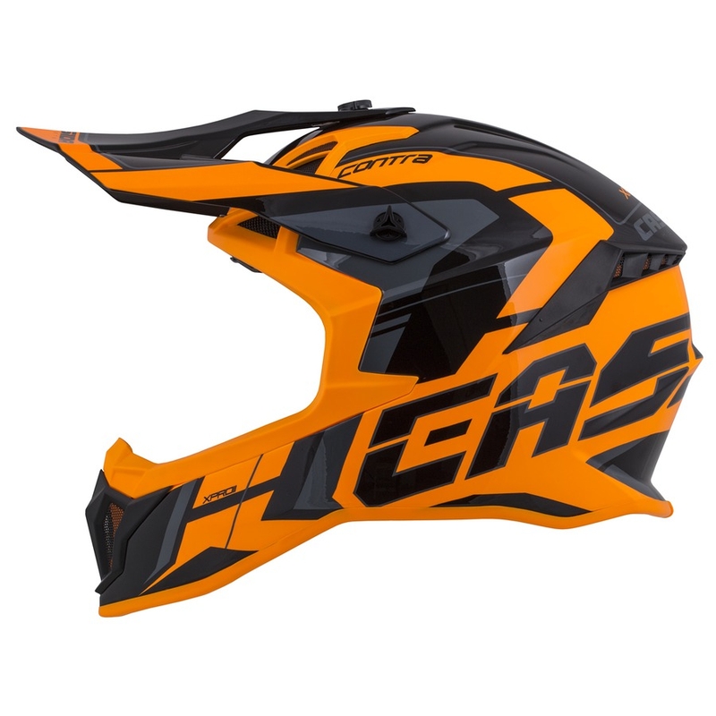 Cassida Cross Pro II Contra Motocross-hjelm orange-sort-grå