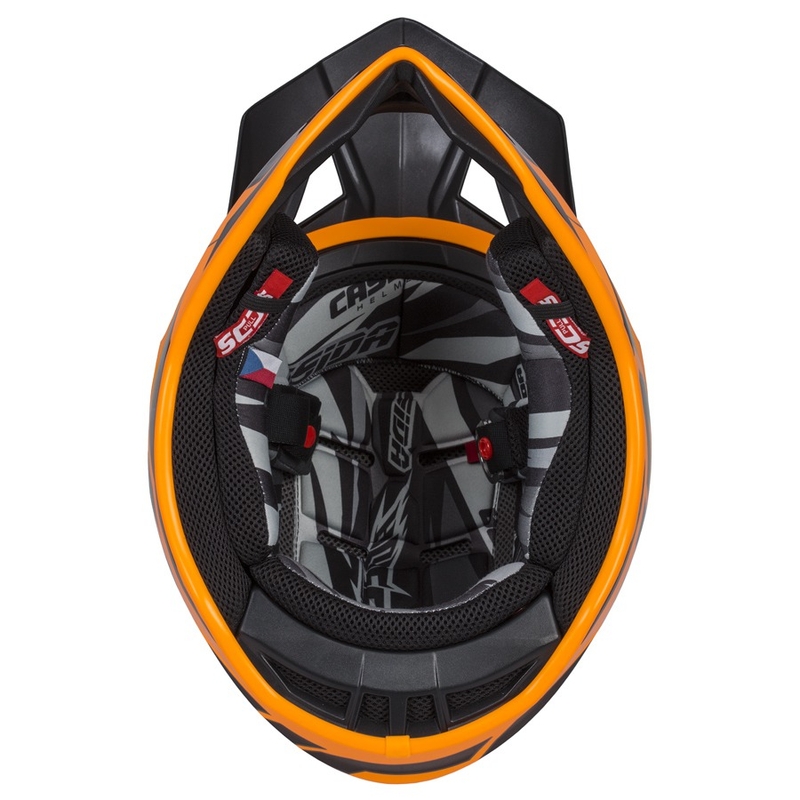 Cassida Cross Pro II Contra Motocross-hjelm orange-sort-grå