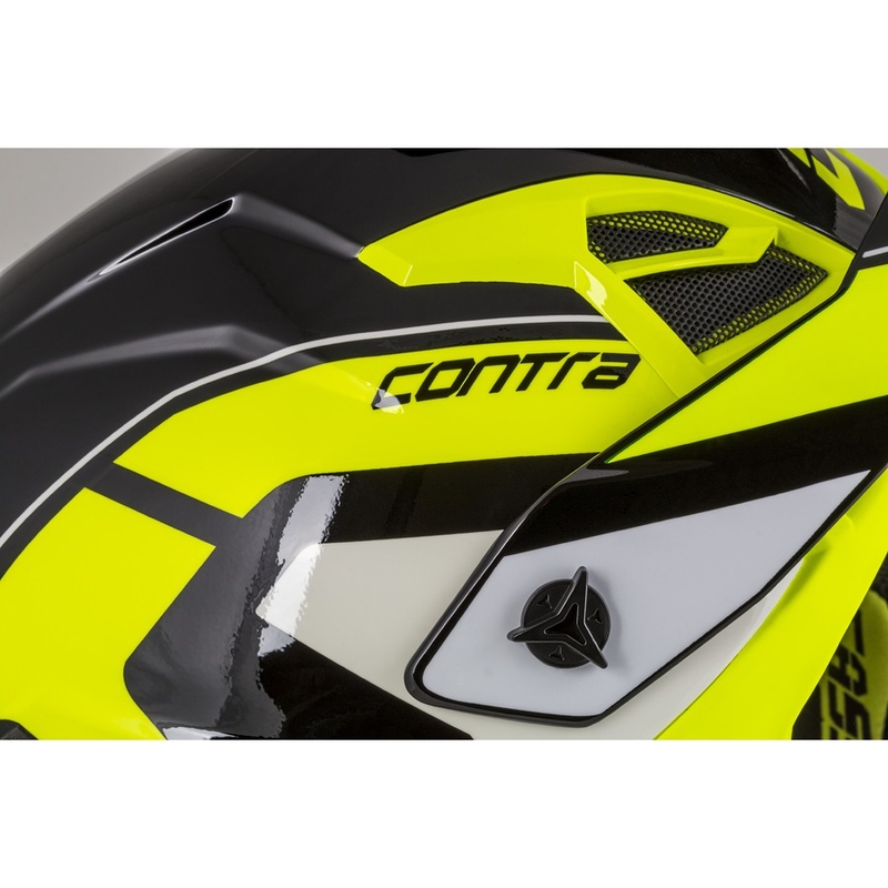 Cassida Cross Pro II Contra fluo gul-grå-sort motocrosshjelm