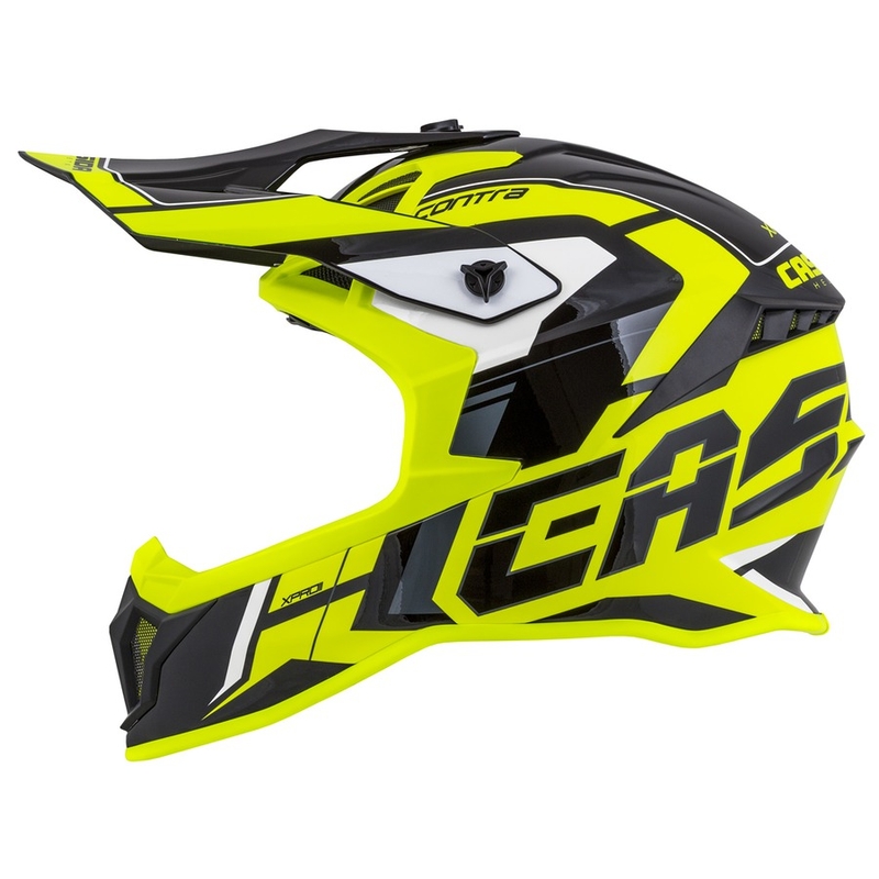 Cassida Cross Pro II Contra fluo gul-grå-sort motocrosshjelm