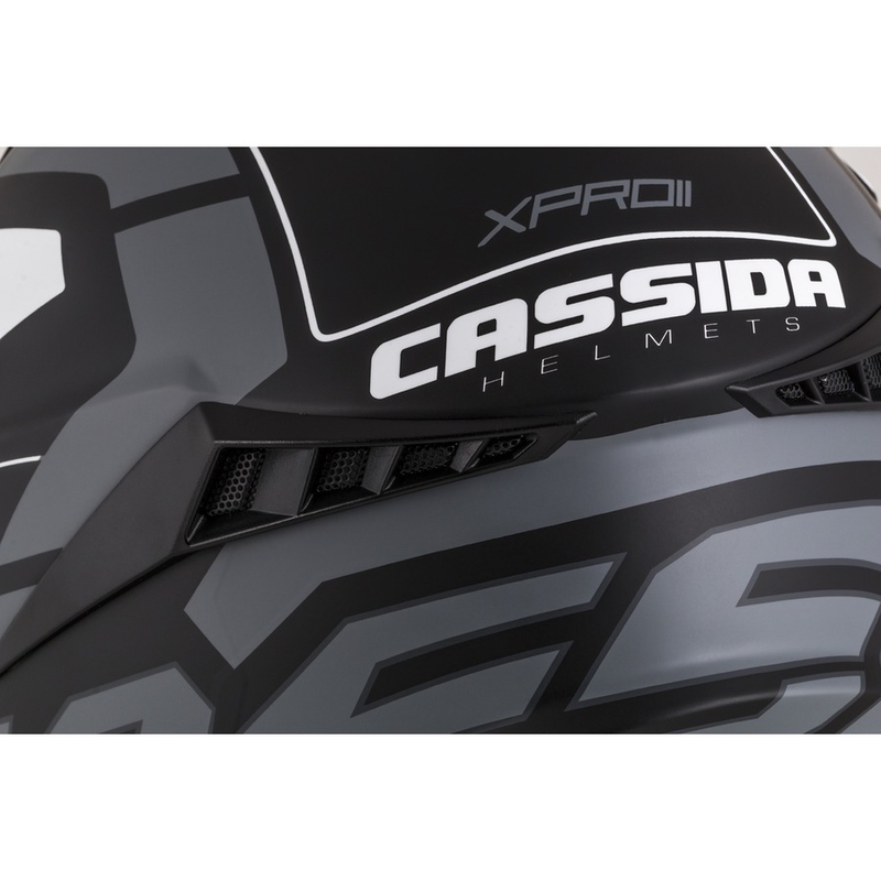 Cassida Cross Pro II Contra motocrosshjelm sort-grå-hvid