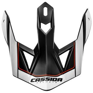 Cassida Cross Pro II hjelmvisir hvid-rød-sort