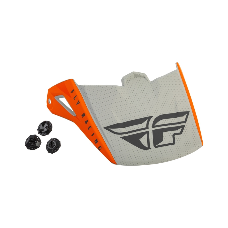 Hjelmvisir til FLY Racing Kinetic Straight orange-grå