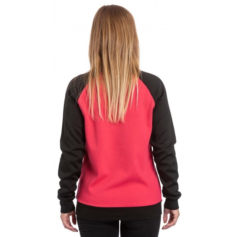 Meatfly Robin sweatshirt i sort og pink til kvinder udsalg