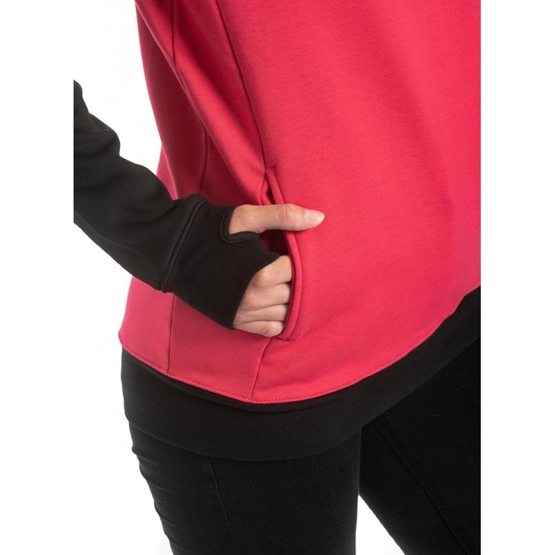 Meatfly Robin sweatshirt i sort og pink til kvinder udsalg