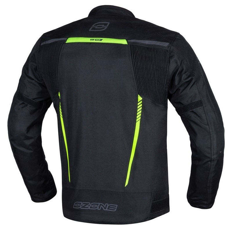 Ozone Delta IV motorcykeljakke sort-fluo gul
