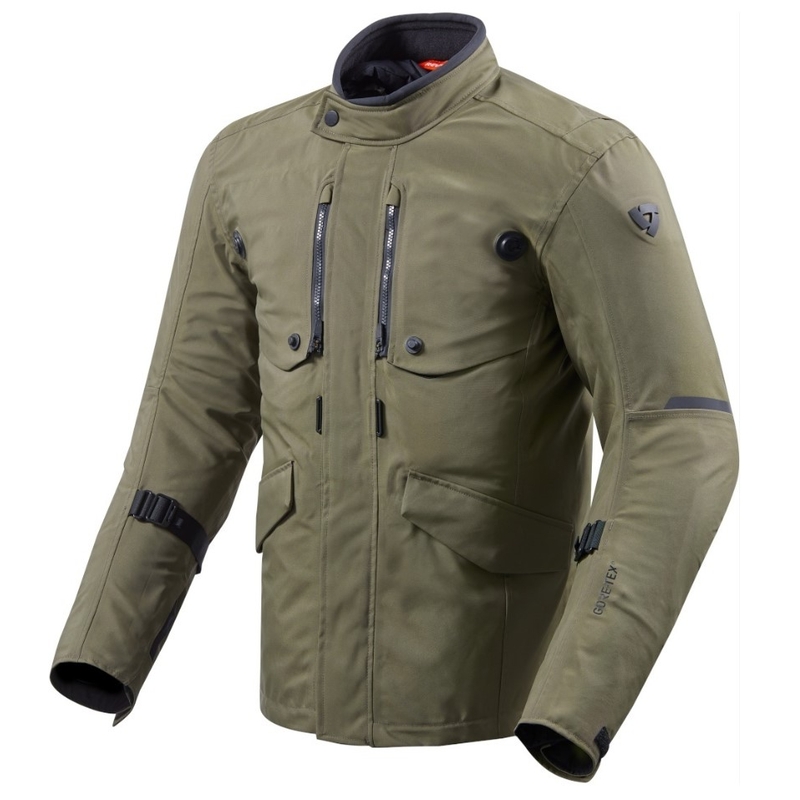 Bunda na motorku Revit Trench GTX tmavě zelená výprodej