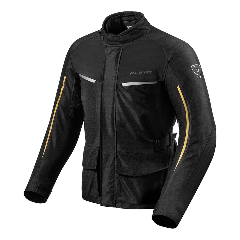 Motorcykeljakke Revit Voltiac 2, Sort/Bronze udsalg