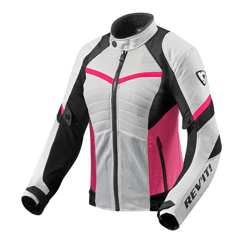 Dámská bunda na motorku Revit Arc Air bílo-růžová výprodej