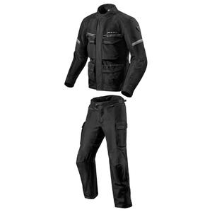 Revit Outback 3 sort-sølv motorcykeloverall til mænd udsalg