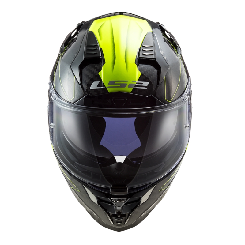 Integral motorcykelhjelm LS2 FF327 Challenger CT2 Fold sort-fluogul