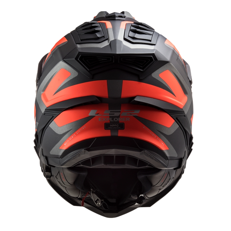 Enduro hjelm LS2 MX701 Explorer Alter sort-orange-grå