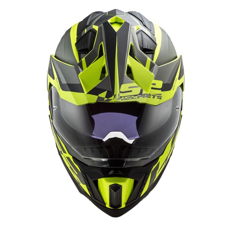 Endurohjelm LS2 MX701 Explorer Alter sort-grå-fluogul